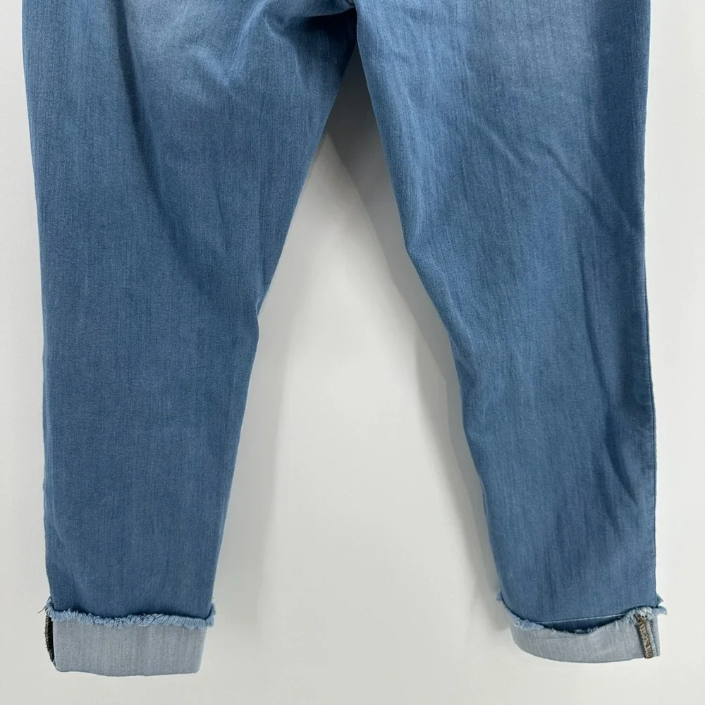 Haute Mama Maternity Jeans Womens XL Blue Denim Ankle Cuff Stretch 5-Pocket